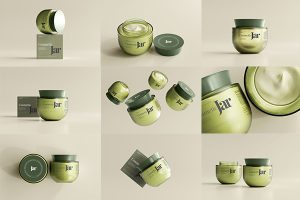 【513期】玻璃化妆品罐品牌包装设计样机