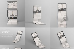 【550期】ipad平板电脑手机滚动长屏UI界面APP设计展示效果长图样机psd素材