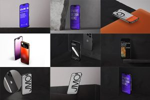 【355期】16款iPhone14 Pro手机界面UI展示样机素材